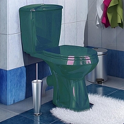 Унитаз компакт Оскольская Керамика Элисса Стандарт 43325110202 цвет Зеленый с бачком и сиденьем-2