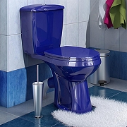 Унитаз компакт Оскольская Керамика Элисса Стандарт 43355110202 цвет Синий с бачком и сиденьем-2