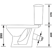 Унитаз компакт Оскольская Керамика Суперкомпакт Стандарт 44901110022 цвет Белый с бачком и сиденьем-5