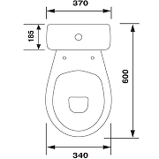 Унитаз компакт Оскольская Керамика Суперкомпакт 44901110522 цвет Белый с бачком и сиденьем-4