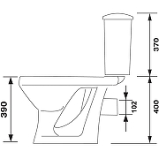 Унитаз компакт Оскольская Керамика Суперкомпакт 44901110522 цвет Белый с бачком и сиденьем-5