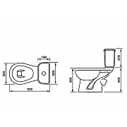 Унитаз компакт Оскольская Керамика Дора 47301100504 цвет Белый с бачком и сиденьем-4