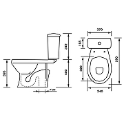 Унитаз компакт Оскольская Керамика Суперкомпакт Стандарт 47301110322 цвет Белый с бачком и сиденьем-3
