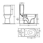 Унитаз компакт Керамин Ареццо Дуал CS00076897 цвет Белый с бачком и сиденьем Микролифт-5