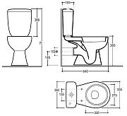 Унитаз компакт Керамин Позитано CS00087117 цвет Белый с бачком и сиденьем-4