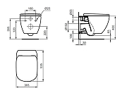 Унитаз Ideal Standard Tesi ZZ0001 подвесной цвет Белый с сиденьем Микролифт-5
