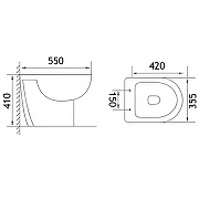 Комплект унитаза с инсталляцией Loranto Fredo 4501+CS-WH8005 цвет Белый с сиденьем Микролифт-13