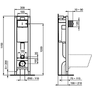 Инсталляция Ideal Standard Prosys Eco Frame M E2332промо для унитаза без клавиши смыва-1