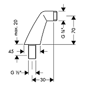Комплект креплений Hansgrohe 14920000 для смесителя на борт ванны цвет Хром-1