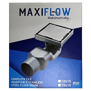 Душевой трап Loranto Libra 150х150 3065.0Y050K.015.1 с решеткой цвет Нержавеющая сталь / под плитку-4