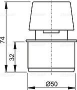 Вентиляционный клапан Alcaplast APH50 цвет Серый-1