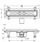 Душевой лоток Loranto Prime Line 40 4023.0Y050K.040.1 с решеткой цвет Нержавеющая сталь-1