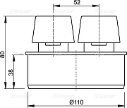 Вентиляционный клапан Alcaplast APH110 цвет Серый-1