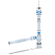 Сифон для раковины Анипласт Юнг BM1015 с гибкой трубой цвет Хром-1