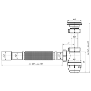 Сифон для раковины Анипласт Юнг BM1015 с гибкой трубой цвет Хром-2