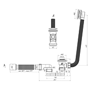 Слив-перелив Анипласт EC055S click-clack цвет Хром-3