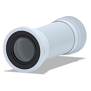 Фановая труба Анипласт K928 с металической спиралью цвет Белый