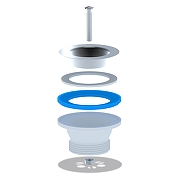 Выпуск для раковины Анипласт M100 цвет Нержавеющая сталь-1