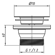 Выпуск для раковины Анипласт M100 цвет Нержавеющая сталь-2