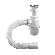 Сифон для раковины Орио А-4001 с гибкой трубой цвет Хром