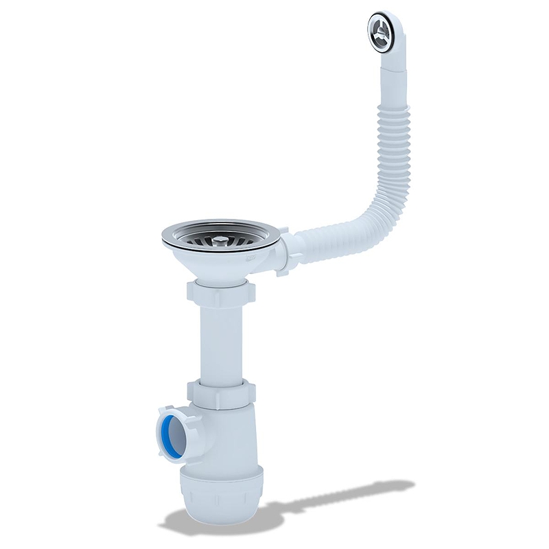 Сифон для кухонной мойки Анипласт Грот A0142S 