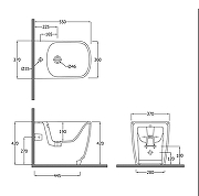 Биде Kludi Resa S 27BIB0143 цвет Белый глянцевый-1