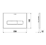 Клавиша смыва Kludi Unifix 30PP01N5 цвет Никель брашированный-1