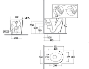 Унитаз Kludi Resa R 23WCB0443 приставной цвет Белый глянцевый без сиденья-1