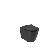 Унитаз Kludi Resa R 23WCSET39 подвесной цвет Черный матовый с сиденьем Микролифт