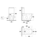 Унитаз Kludi Resa C 28WCB0643 цвет Белый глянцевый без бачка и сиденья-1