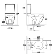 Унитаз Kludi Resa D 24WCB0643 цвет Белый глянцевый без бачка и сиденья-1