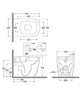 Унитаз Kludi Resa S 27WCB03O2 приставной цвет Серо-бежевый матовый без сиденья-1