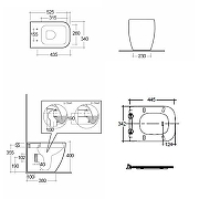 Унитаз Kludi Resa C 28WCB0443 приставной цвет Белый глянцевый без сиденья-1