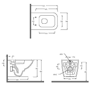 Унитаз Kludi Resa C 28WCW0243 подвесной цвет Белый глянцевый без сиденья-1