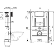 Инсталляция Kludi Unifix 79100 для унитаза без клавиши смыва-1