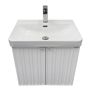 Тумба с раковиной Comforty Тенерифе 60 00-00022171 подвесная цвет Белый матовый-3