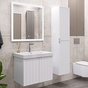 Тумба с раковиной Comforty Тенерифе 70 00-00022172 подвесная цвет Белый матовый-1