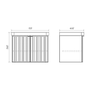Тумба с раковиной Comforty Тенерифе 70 00-00022172 подвесная цвет Белый матовый-6