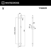 Душевая штанга Whitecross Y chrome Y1020CR цвет Хром-1