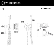 Гигиенический душ со смесителем Whitecross Y black 2-SYSYBI2BL цвет Черный матовый-2