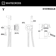 Гигиенический душ со смесителем Whitecross Y brushed gold 2-SYSYBI2GLB цвет Золото брашированное-2