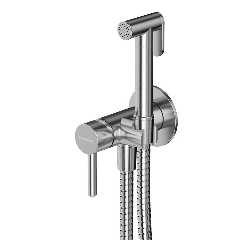 Гигиенический душ со смесителем Whitecross Y brushed nickel 2-SYSYBI2NIB 
