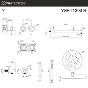 Душевая система Whitecross Y brushed gold YSET13GLB цвет Золото брашированное-1