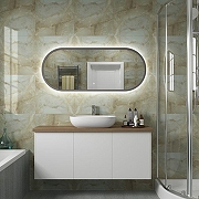 Зеркало Art&Max Bari 50 AM-Bar-500-1200-DS-F с подсветкой цвет Графит с сенсорным выключателем