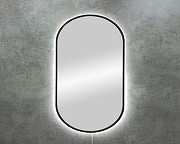 Зеркало Art&Max Bari 70 AM-Bar-700-1200-DS-F с подсветкой цвет Графит с сенсорным выключателем