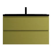 Тумба под раковину Art&Max Bianchi 100 AM-Bianchi-1000-2C-SO-OM подвесная цвет Оливковый матовый