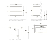 Тумба под раковину Art&Max Bianchi 75 AM-Bianchi-750-2C-SO-OM подвесная цвет Оливковый матовый-4