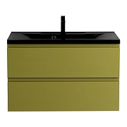 Тумба под раковину Art&Max Bianchi 90 AM-Bianchi-900-2C-SO-OM подвесная цвет Оливковый матовый