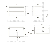 Тумба под раковину Art&Max Bianchi 90 AM-Bianchi-900-2C-SO-OM подвесная цвет Оливковый матовый-6