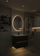 Зеркало Art&Max Como 70 AM-Com-700-1000-DS-F-Nero с подсветкой цвет Черный с бесконтактным выключателем-3